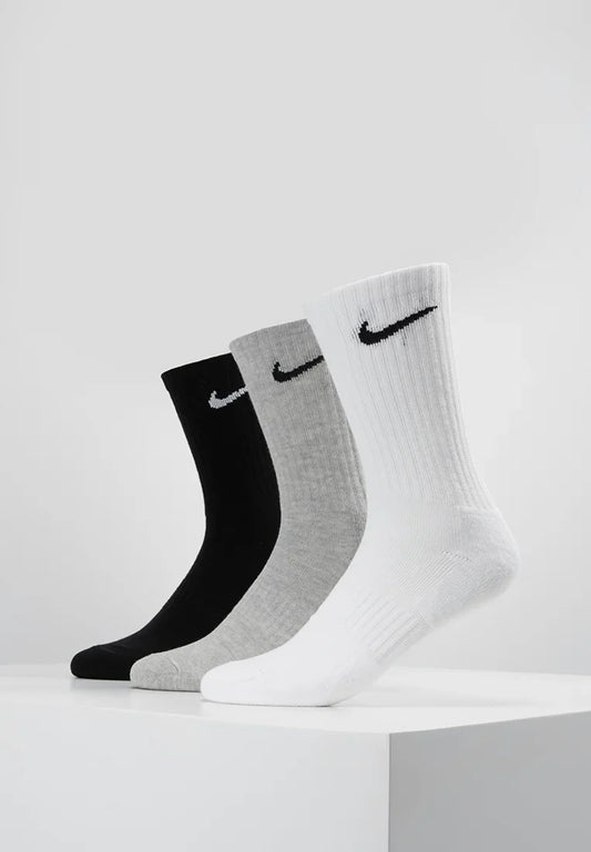 Nike PACK - 3 Paires de Chaussettes Cushioned Crew ( Noir/Gris/Blanc)