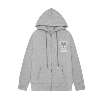 Veste Ami Paris Gris Cœur Gris