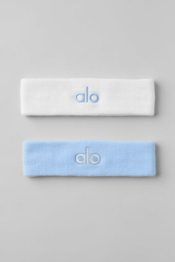 Bandeau Alo Glow (2-Pack) - Seashell Blue/White