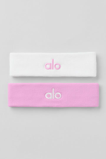 Bandeau Alo Glow (2-Pack) - Candy Heart Pink/White