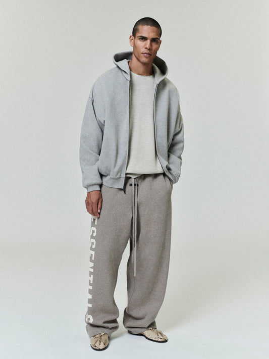 Embossed Classic Fleece Zip-Up Hoodie