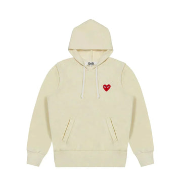 Comme des Garcons Play Red Heart Sweatshirt Ivory