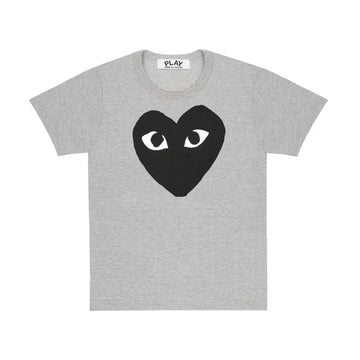 Comme des Garçons Play T-Shirt Black Heart Print Grey