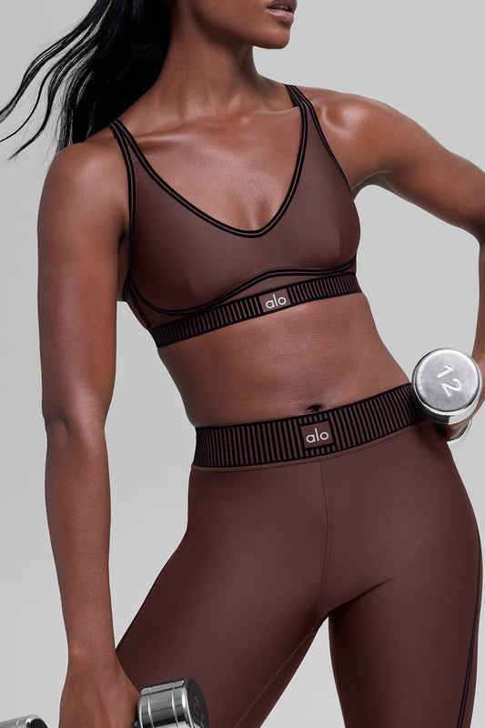 Ensemble Alo Airlift 7/8 Line Up Taille Haute - Brownstone