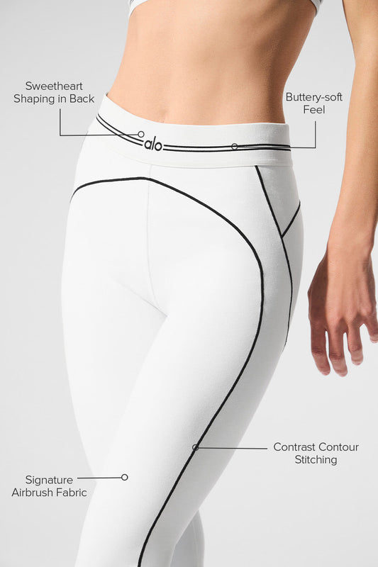 Ensemble Alo Airbrush Taille Haute - White/Black