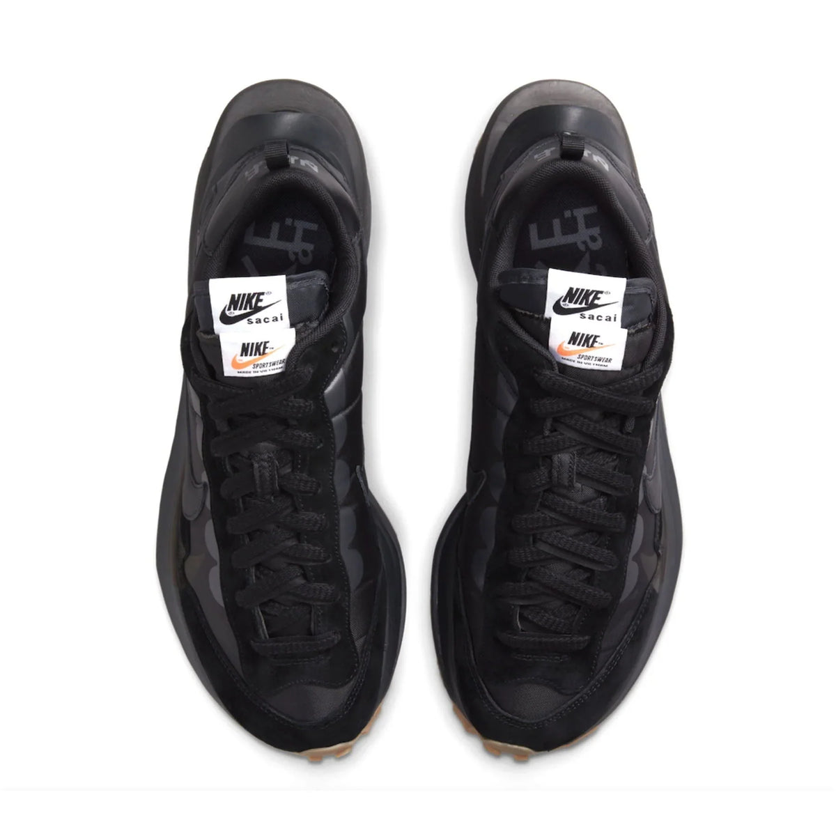 Nike Sacai VaporWaffle Black Gum détail