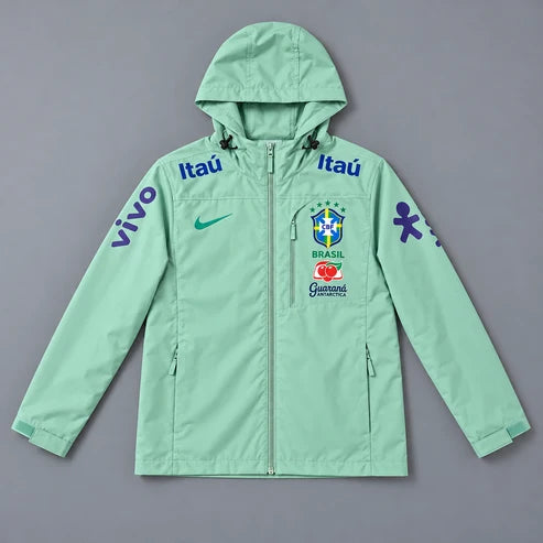 Veste Imperméable Brésil Verte — face