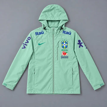 Veste Imperméable Brésil Verte — face